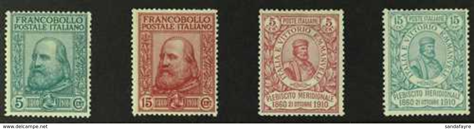 1910 50th Anniversary Of Plebiscite (Garibaldi) Complete Set (Sass S. 13, Scott 115/18, SG 81/84), Never Hinged Mint. Lo - Unclassified