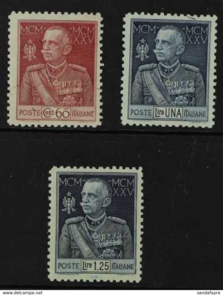 1925-26 Royal Jubilee Set Perf 11 (Sass, S. 37, Scott 175/77a, SG 188B/90B), Never Hinged Mint. (3 Stamps) For More Imag - Unclassified