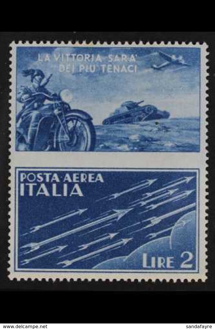1942 War Propaganda Unissued Air 2L Blue, Sass 12C, Fine Fresh Mint. For More Images, Please Visit Http://www.sandafayre - Non Classés