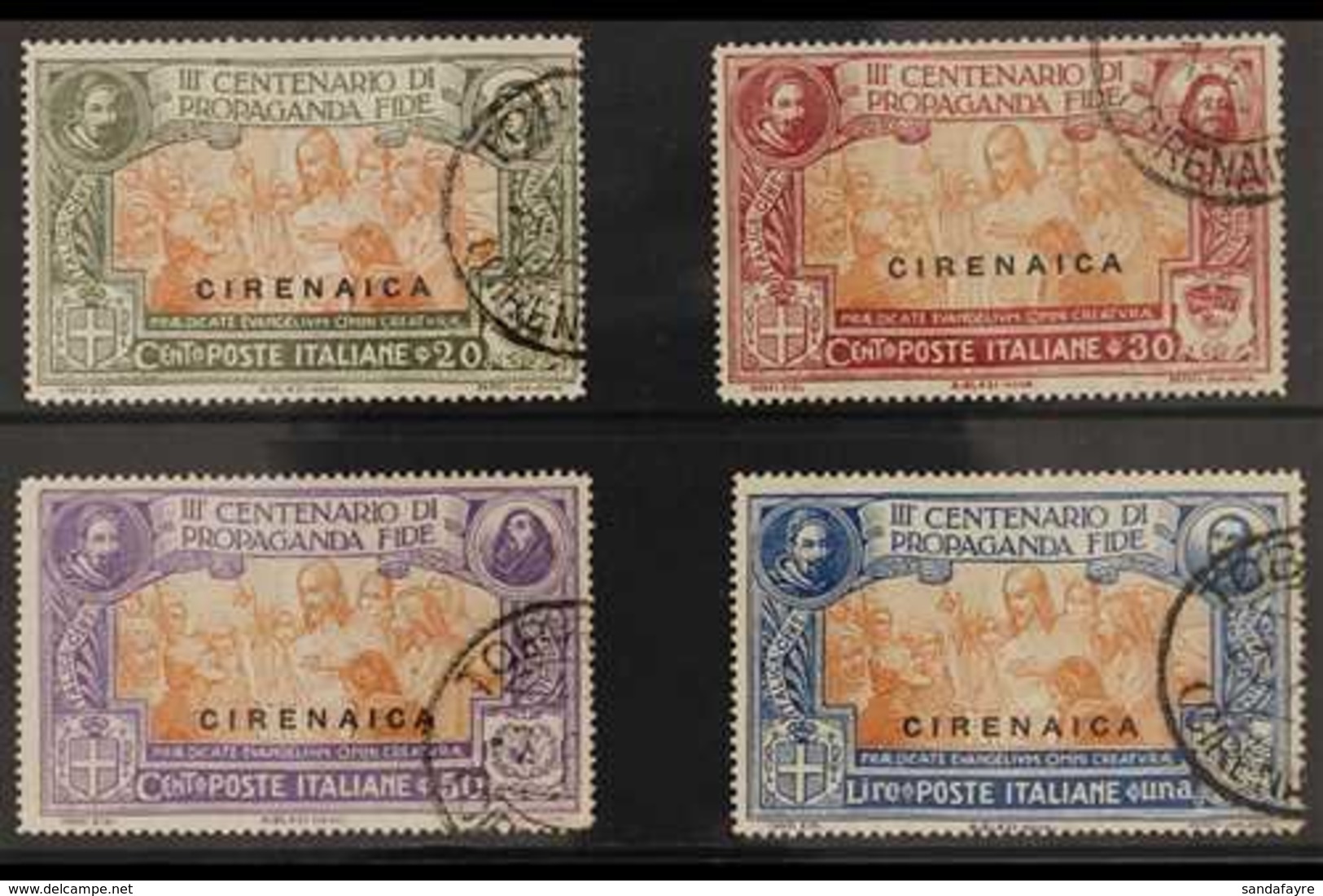 CYRENAICA 1923 "Propaganda Fide" Complete Set (Sass. S. 1, SG 1/4), Very Fine Used. (4 Stamps) For More Images, Please V - Altri & Non Classificati