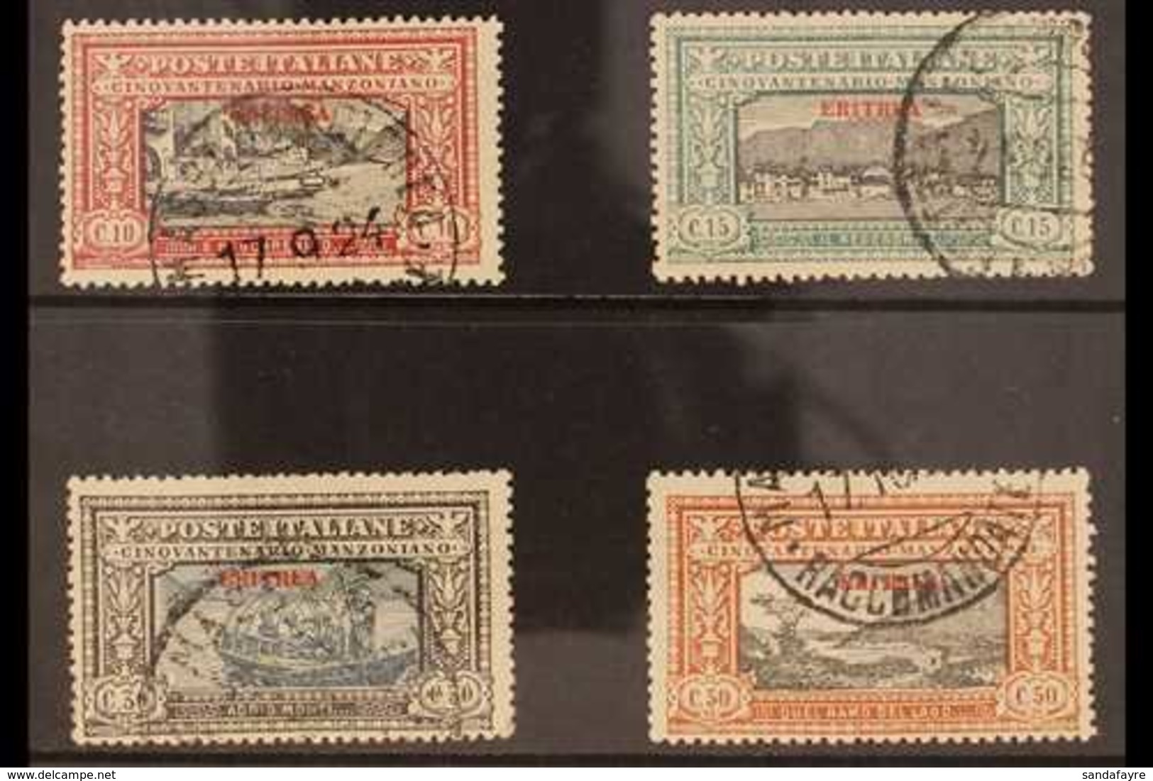 ERITREA 1924 Manzoni Set To 50c (Sass S. 14, SG 74/77) Very Fine Used. (4 Stamps) For More Images, Please Visit Http://w - Other & Unclassified