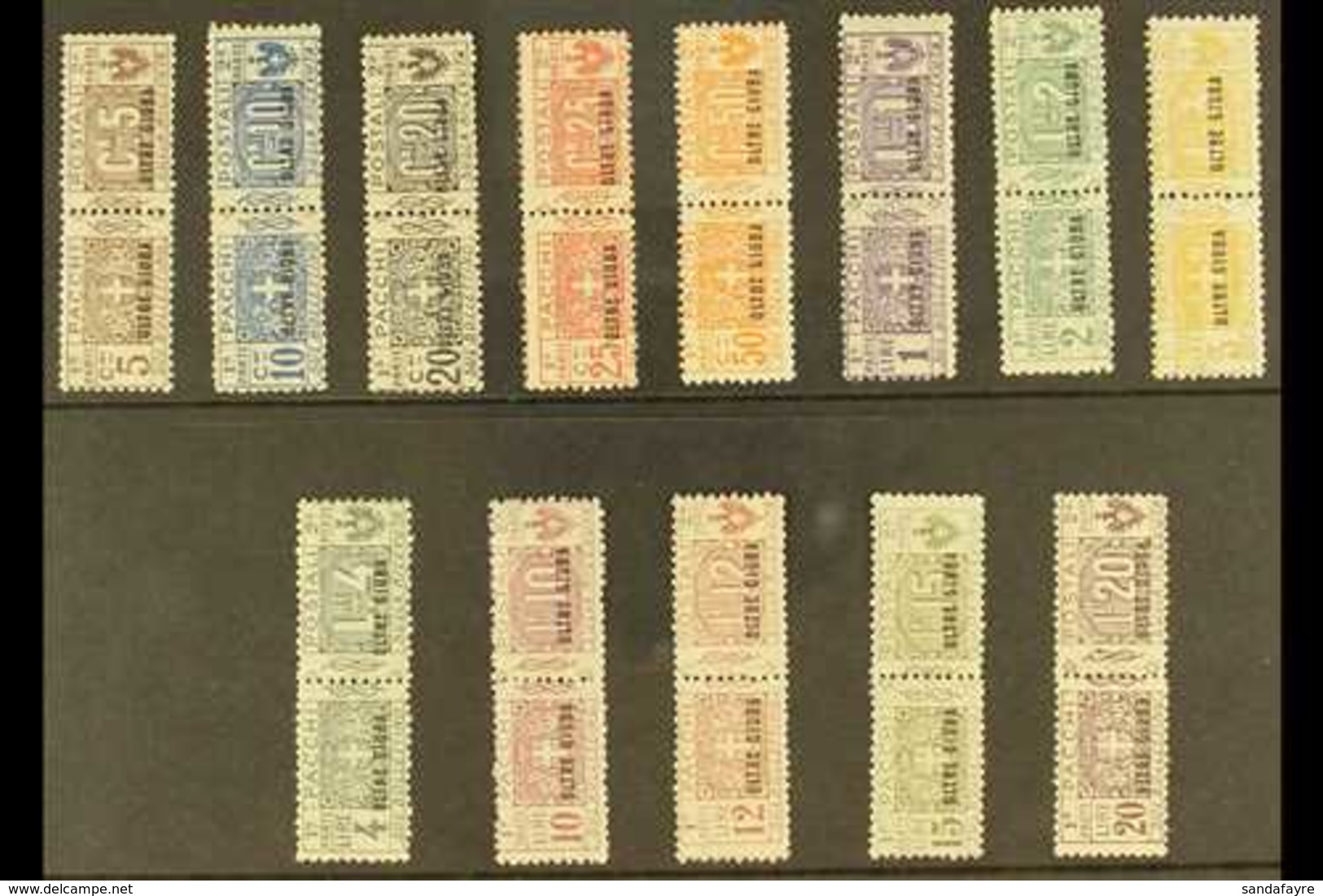 JUBALAND (OLTRE GIUBA) PARCEL POST 1925 Overprints Complete Set (Sassone 1/13, SG P16/28), Never Hinged Mint Horizontal  - Altri & Non Classificati