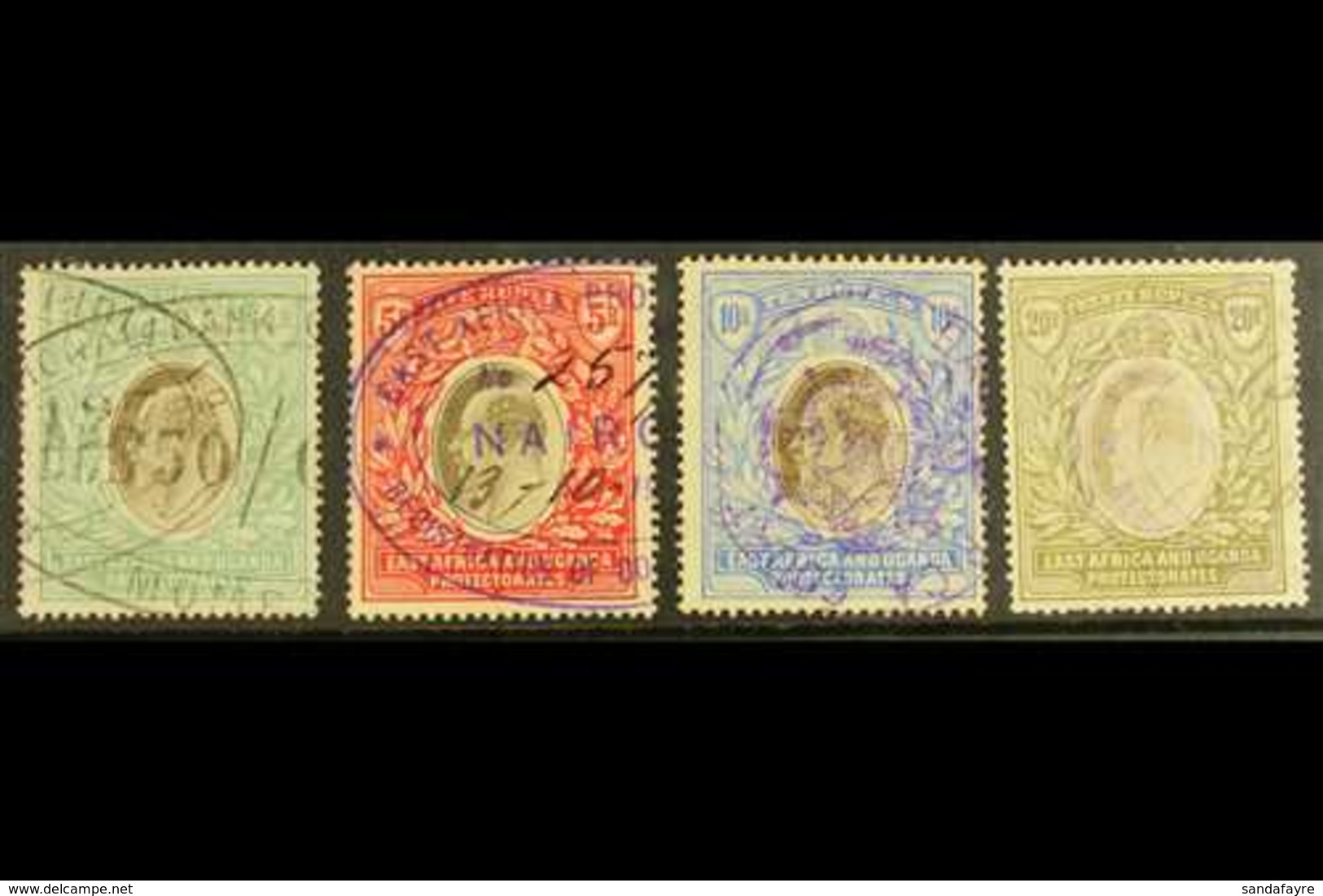 1904-7 4r, 5r, 10r & 20r Wmk Mult Crown CA, SG 29/32, Fiscally Used (4). For More Images, Please Visit Http://www.sandaf - Vide
