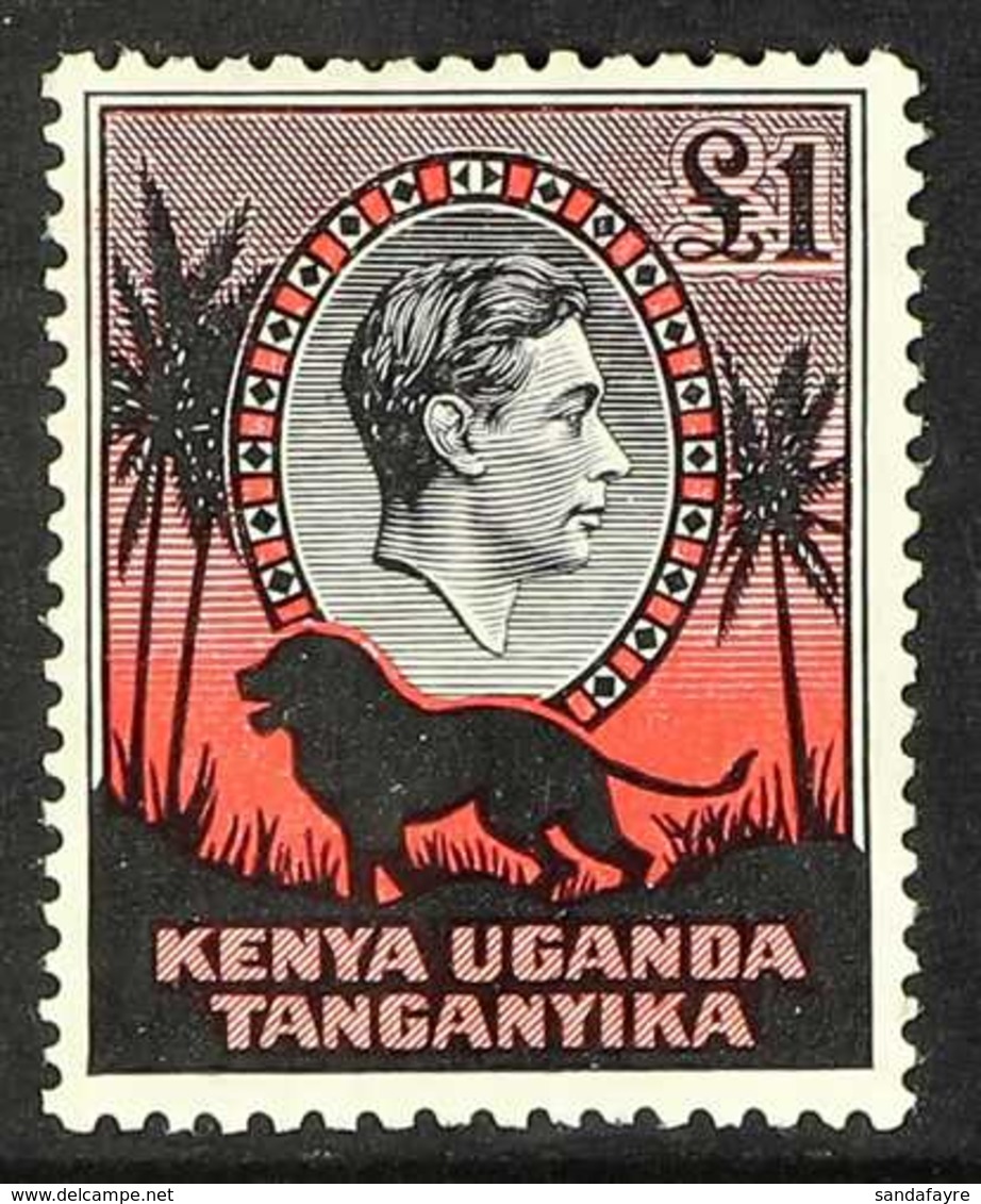 1938-54 £1 Black & Red Perf 11¾x13, SG 150, Mint, Expertized A. Brun. For More Images, Please Visit Http://www.sandafayr - Vide