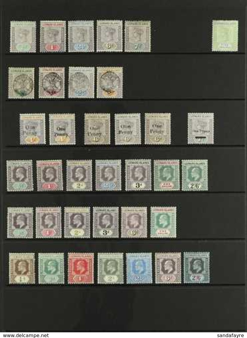 1890-1911 OLD TIME MINT COLLECTION Presented On A Stock Page That Includes 1890 QV Range With Most Values To 7d Plus An  - Leeward  Islands