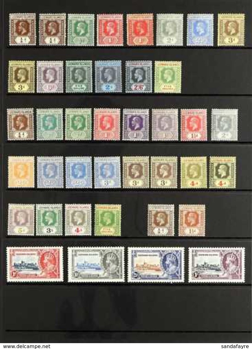 1912-36 KGV MINT COLLECTION Presented On A Stock Page With A Useful Range Of Values To MCA Wmk 5s & Script Wmk 5s Plus T - Leeward  Islands