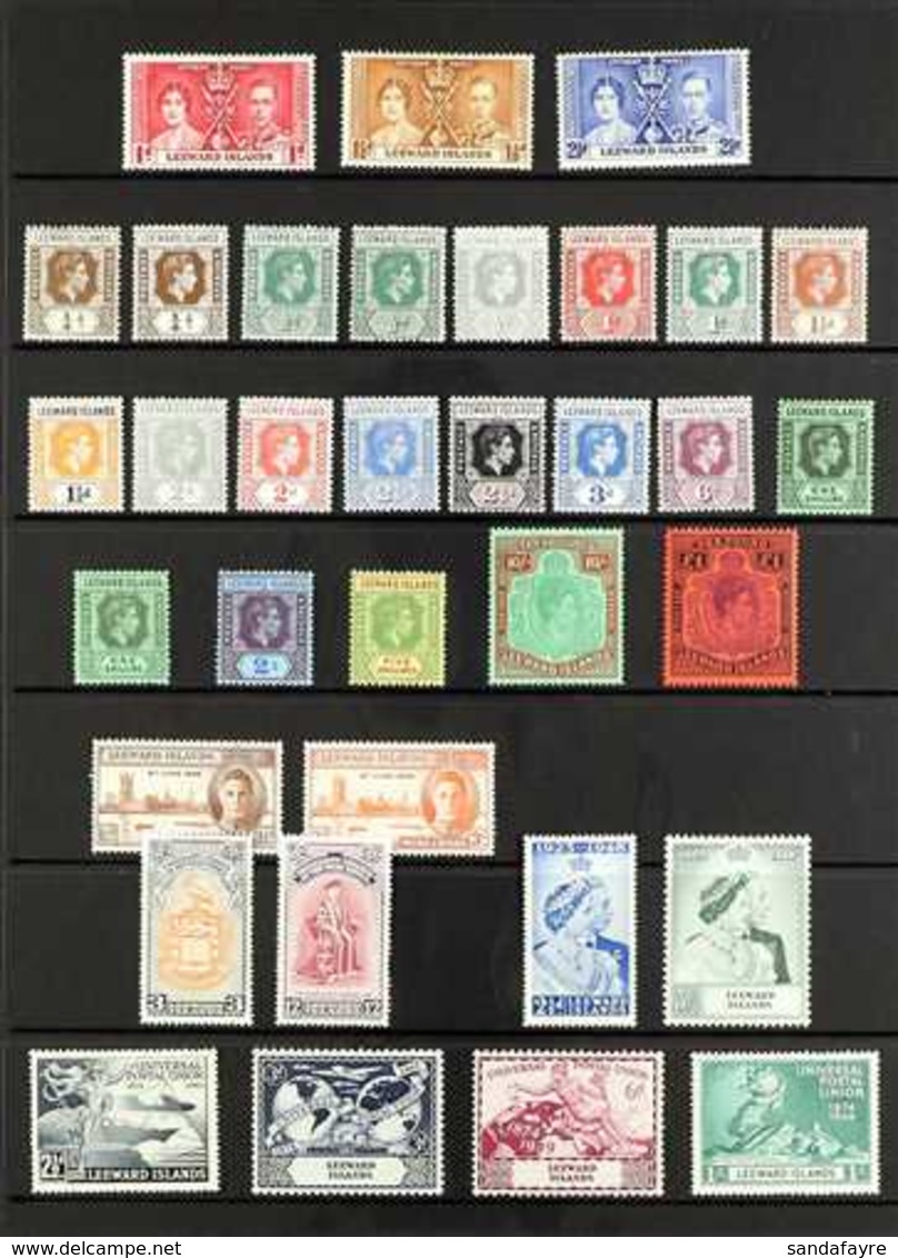 1937-54 MINT & NHM COLLECTION Presented On Stock Pages That Includes KGVI Omnibus Issues Complete & 1938-51 Definitives  - Leeward  Islands
