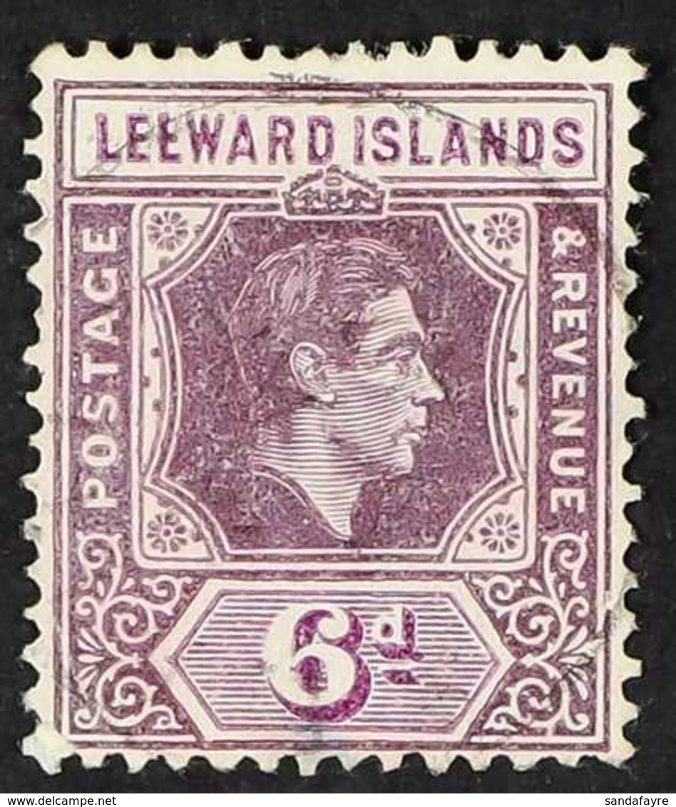 1938-51 6d Deep Dull Purple And Bright Purple, Broken "E", SG 109ab, fine Cds Used. For More Images, Please Visit Http:/ - Leeward  Islands