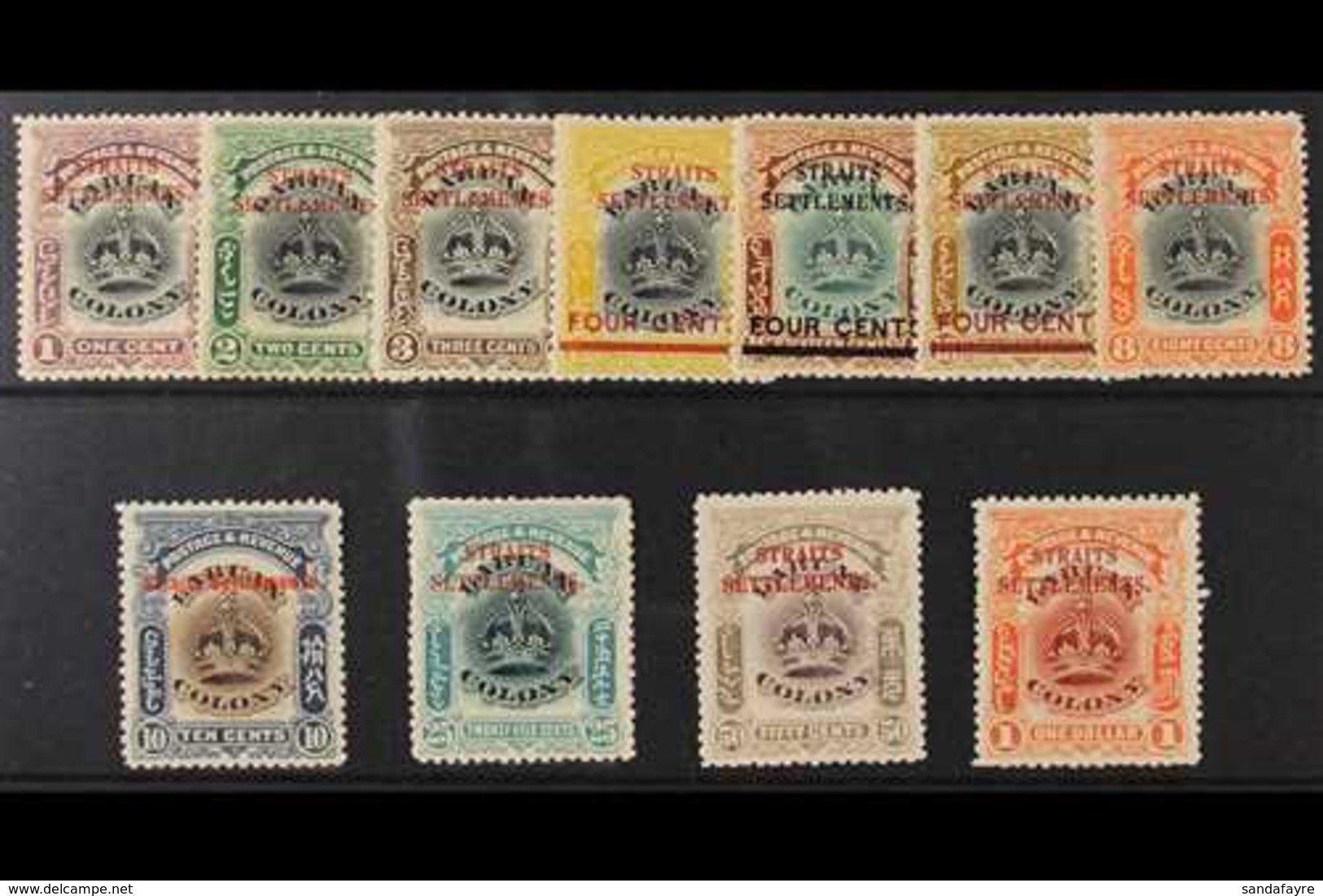 1906 Stamps Of Labuan Overprinted, Complete Set, SG 141/151, Very Fine Mint. (11 Stamps) For More Images, Please Visit H - Straits Settlements