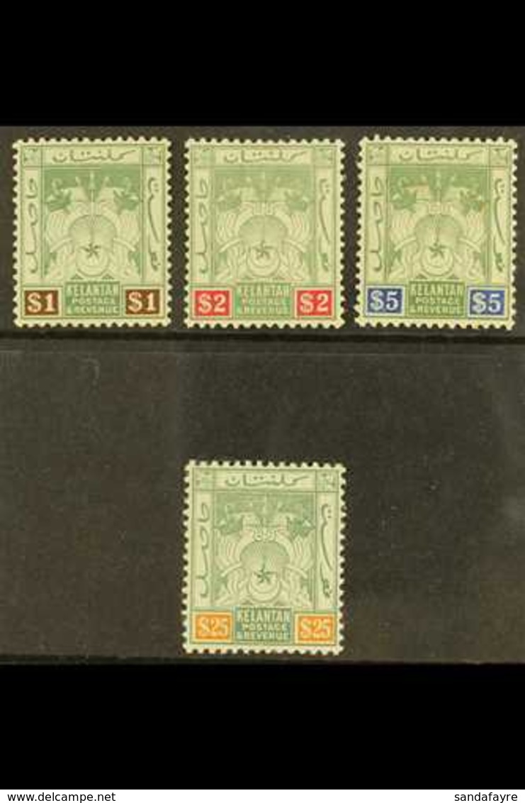 KELANTAN 1911 $1 Green And Brown To $25 Green And Orange, SG 9a - 12, Very Fine Mint. (4 Stamps) For More Images, Please - Autres & Non Classés