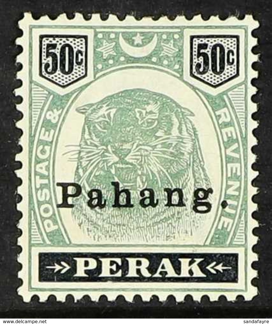 PAHANG 1898 50c Green & Black Overprint On Perak, SG 22, Fine Mint Part Og, Fresh. For More Images, Please Visit Http:// - Autres & Non Classés