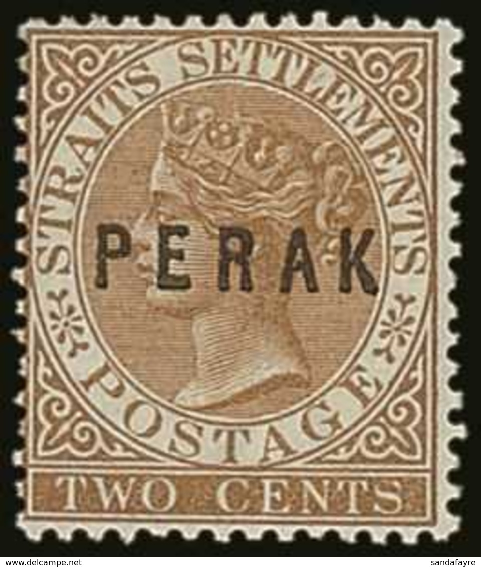 PERAK 1880 - 1881 2c Brown, Wmk CC, Ovptd Type 9, SG 9, Very Fine Mint. For More Images, Please Visit Http://www.sandafa - Autres & Non Classés