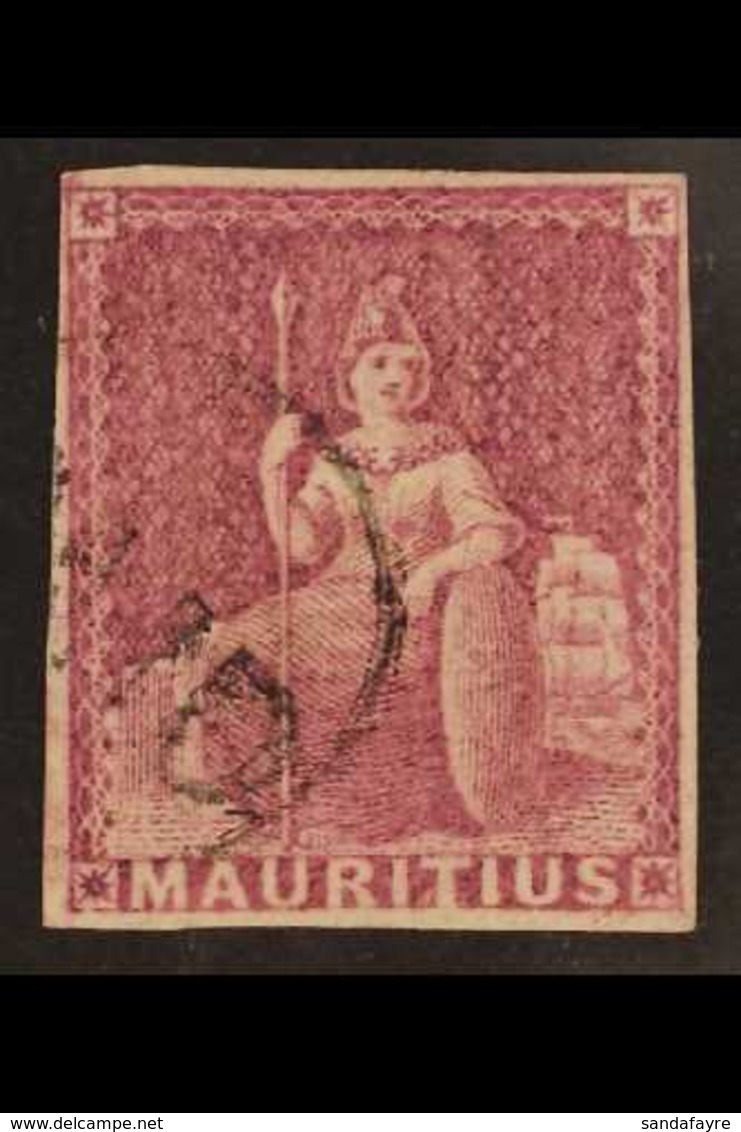 1858-62 (9d) Dull Magenta Britannia, SG 29, Very Fine Used With Circle "Paid" Cancel, Four Small To Good Margins, Very F - Maurice (...-1967)