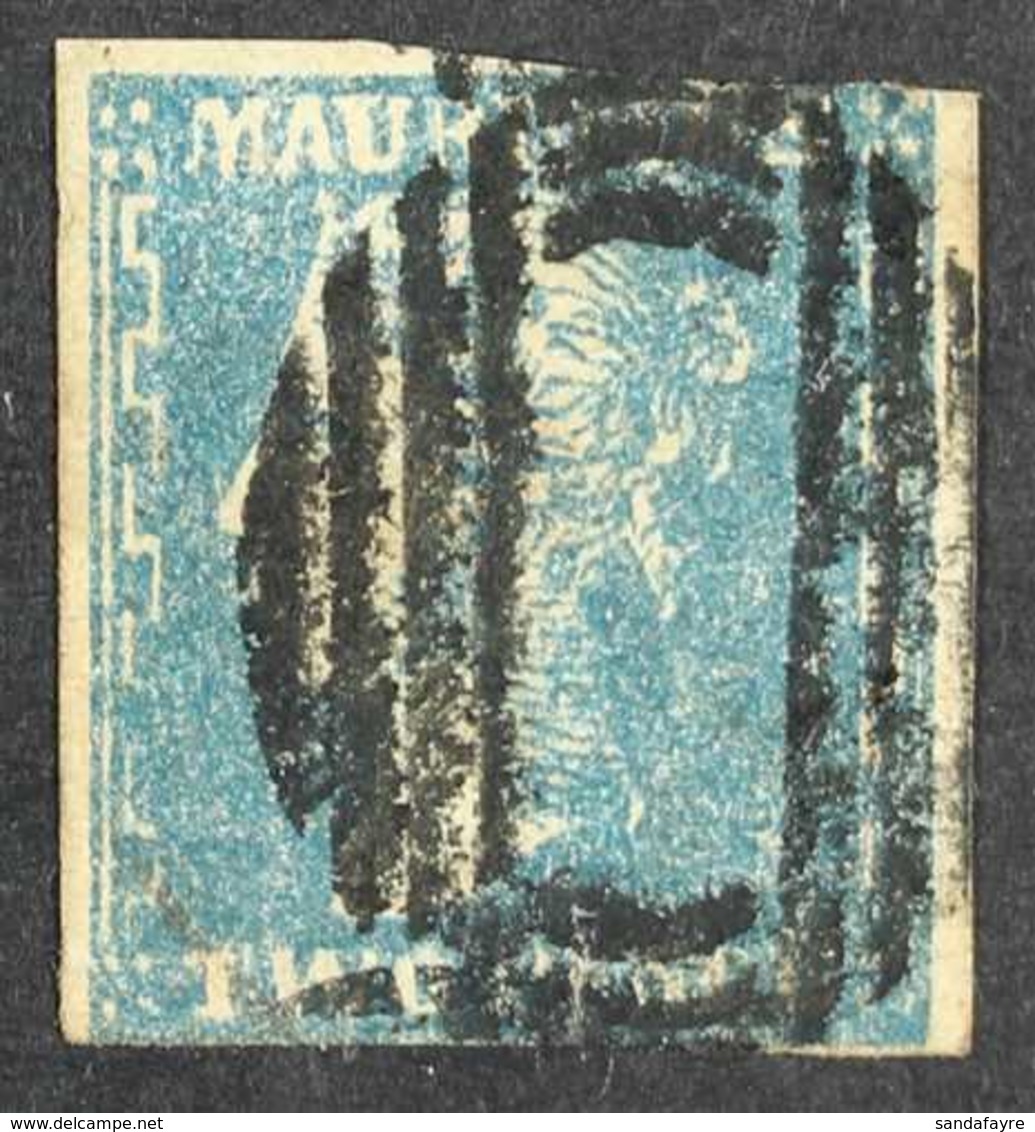 1859 2d Blue 'Dardenne', SG 43a, Used, 2+ Margins Just Shaving At Bottom And At Top Right, Small Faults, Cat £950. For M - Mauritius (...-1967)