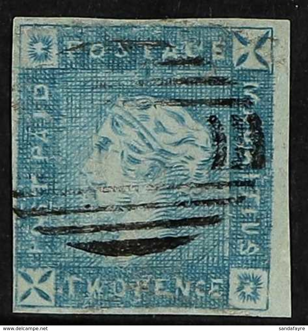 1859 2d Blue "Lapirot - Post Paid" Issue, Imperf, Intermediate Impression, Position 5, SG 38, Very Fine Used, Four Clear - Maurice (...-1967)