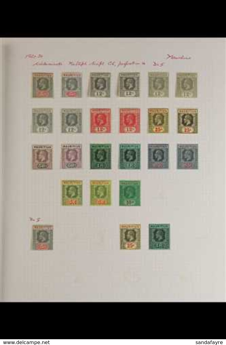 1921-34 KGV "HEADS" VFM COLLECTION A Superb Collection With Some Duplication But Complete For All SG Listed Shades, Prin - Mauritius (...-1967)