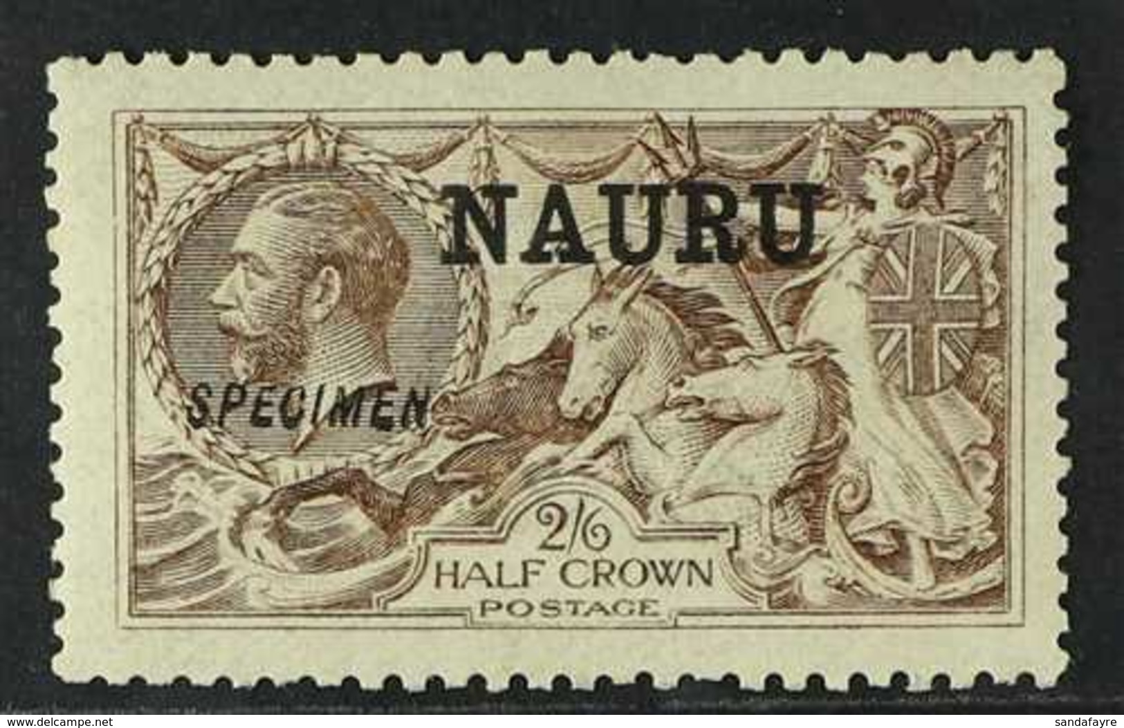 1916 - 23 2s 6d Sepia Brown, DeLaRue Seahorse, Ovptd "Specimen", SG 19s,  Well Centered Mint. For More Images, Please Vi - Nauru