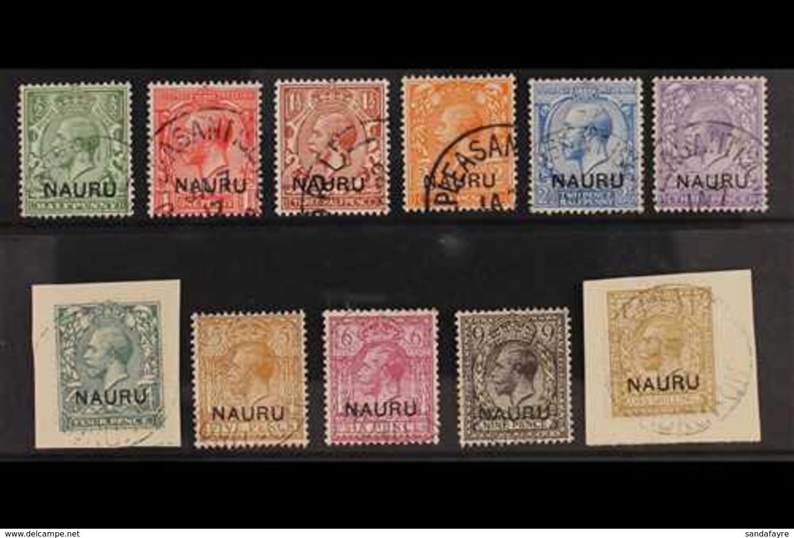 1916-23 Overprints On Great Britain Complete Set With One Of Each Value, SG 1/12, Includes 1½d Red-brown, Fine Used. (11 - Nauru