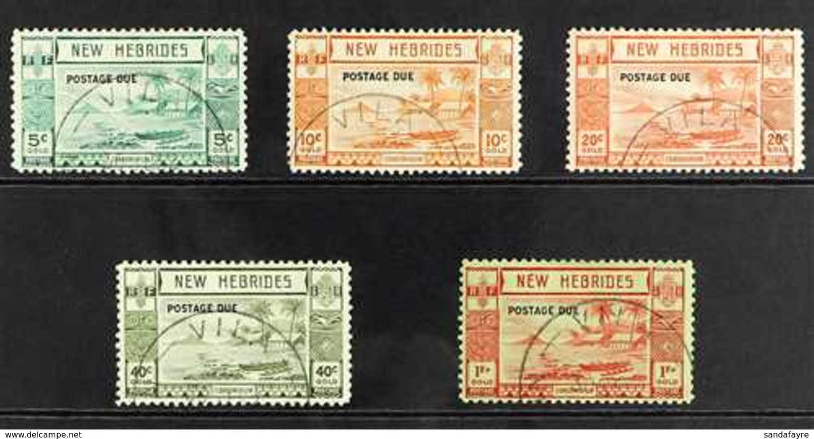 POSTAGE DUE 1953 Overprinted Set Complete, SG D11/D15, Very Fine Used (5 Stamps) For More Images, Please Visit Http://ww - Autres & Non Classés