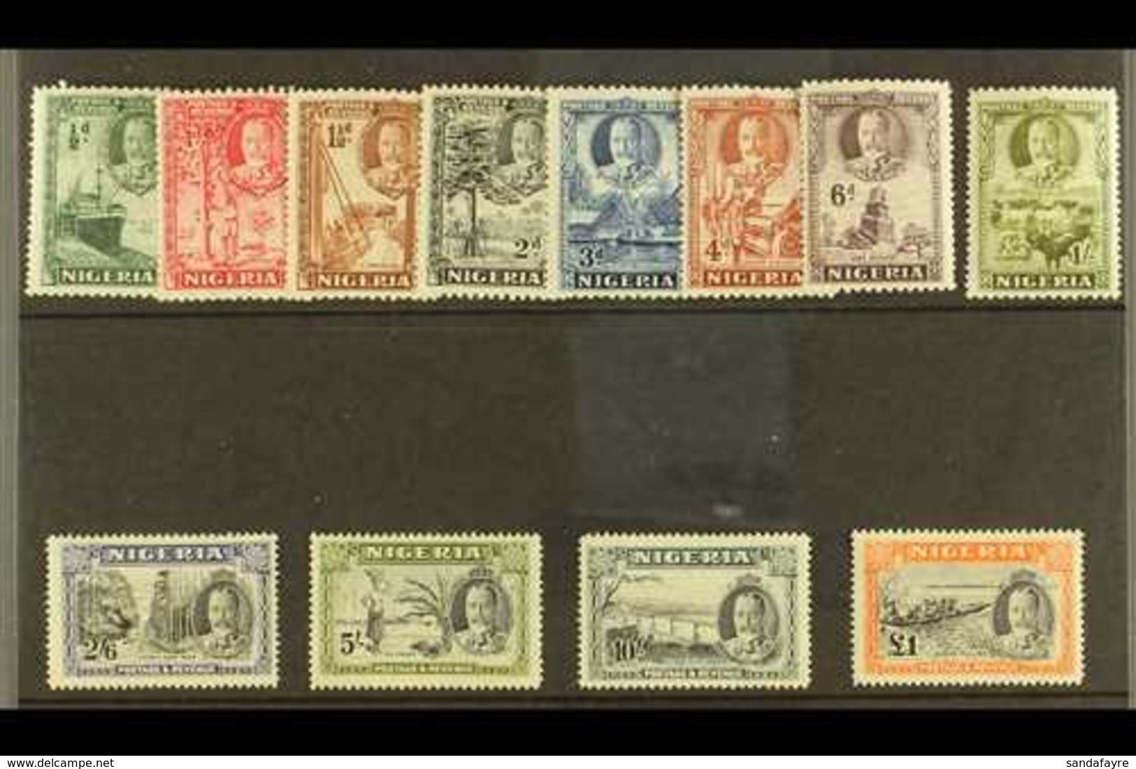 1936 KGV Pictorial Definitive Set, SG 34/45, Very Fine Mint. (12 Stamps) For More Images, Please Visit Http://www.sandaf - Nigeria (...-1960)