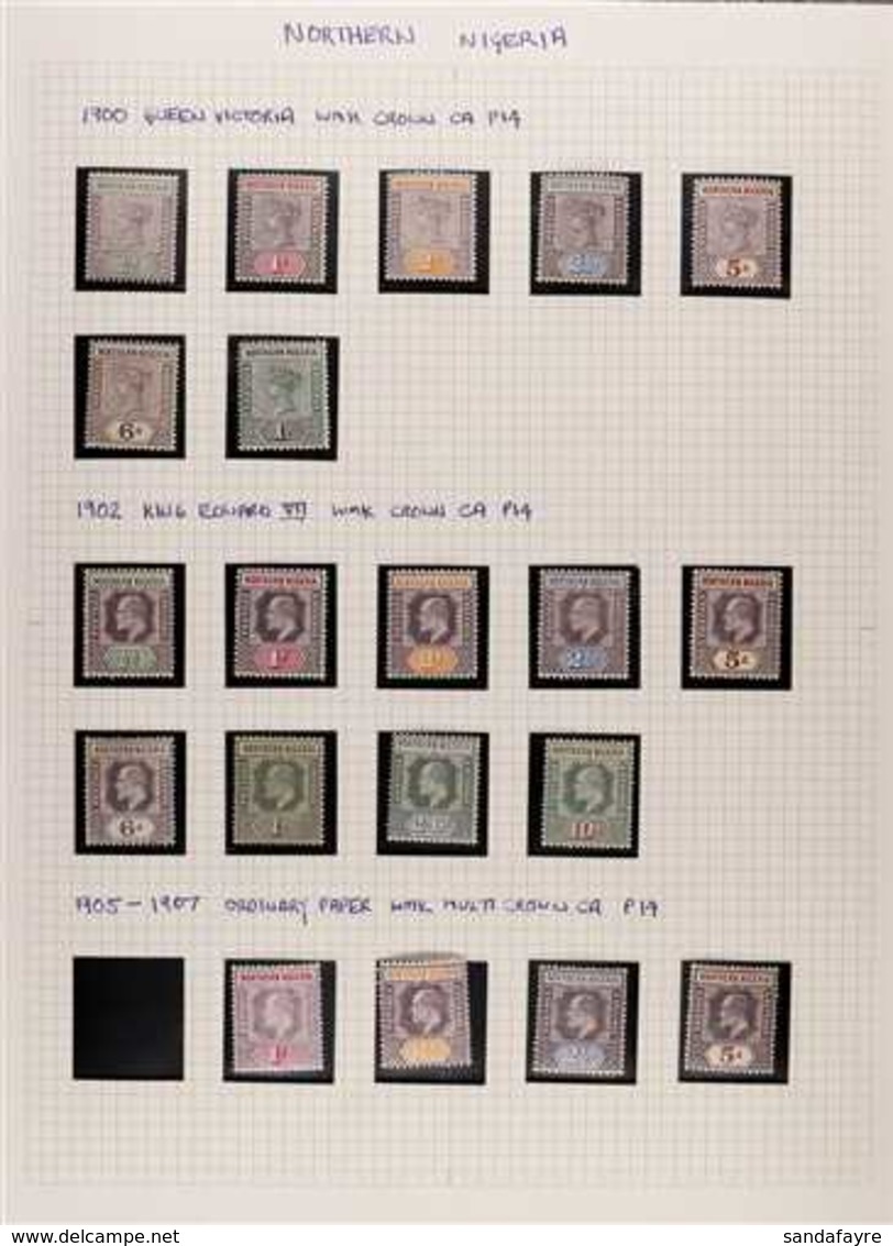 1900 - 1912 SUPERB MINT ONLY COLLECTION Lovely Fresh Range Including 1900 QV Set To 1s, 1902 Ed VII Wmk CA Set Complete, - Nigeria (...-1960)