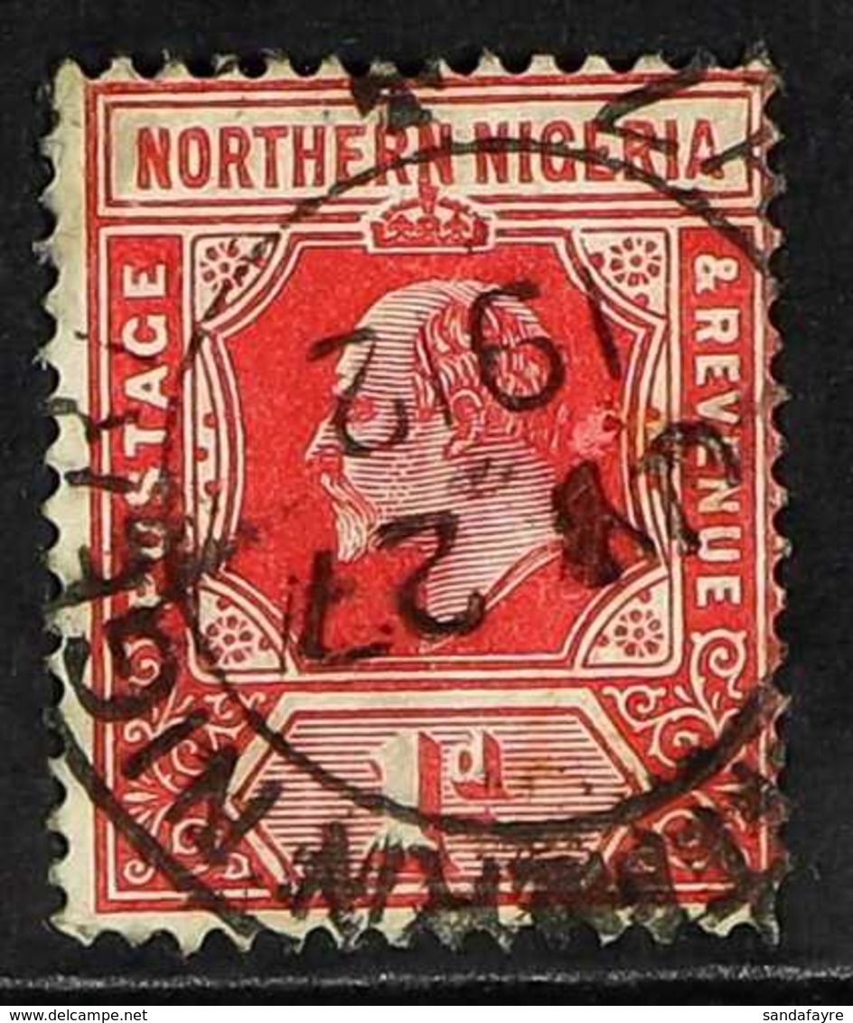 1910-11 1d Carmine With DAMAGED FRAME AND CROWN, SG 29a, Fine Used. For More Images, Please Visit Http://www.sandafayre. - Nigeria (...-1960)