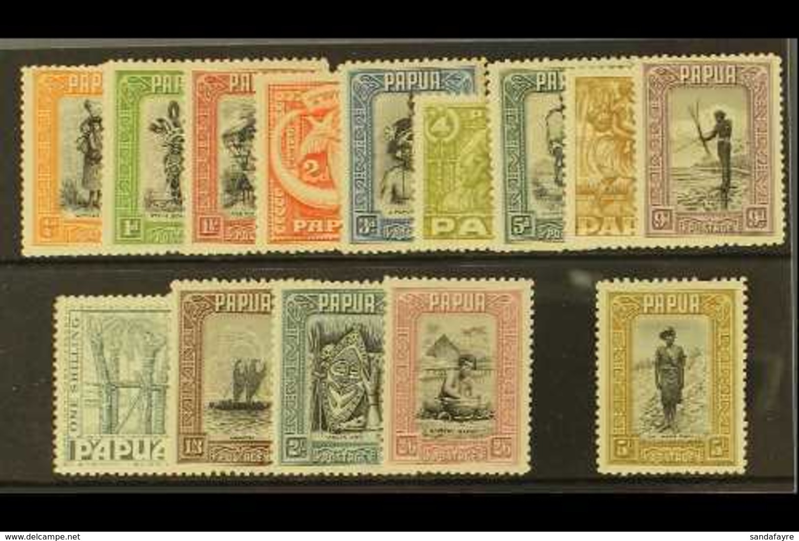 1932 Native Scenes Set Complete To 5s, SG 130/43, Fine And Fresh Mint No Gum. (14 Stamps) For More Images, Please Visit  - Papouasie-Nouvelle-Guinée