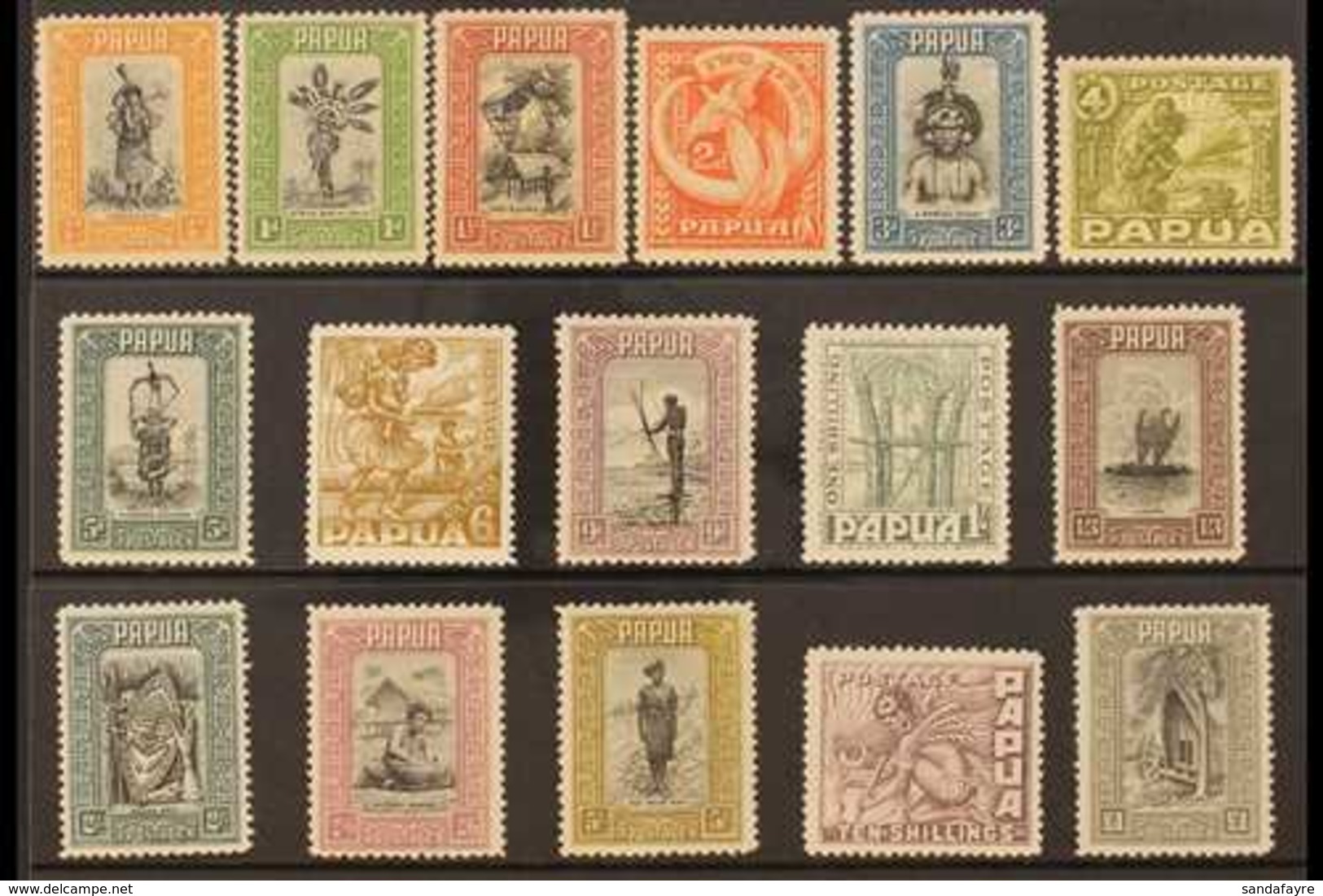 1932-40 PICTORIALS. An Attractive & Complete Pictorials Set, SG 130/145, Very Fine Mint (16 Stamps) For More Images, Ple - Papua New Guinea