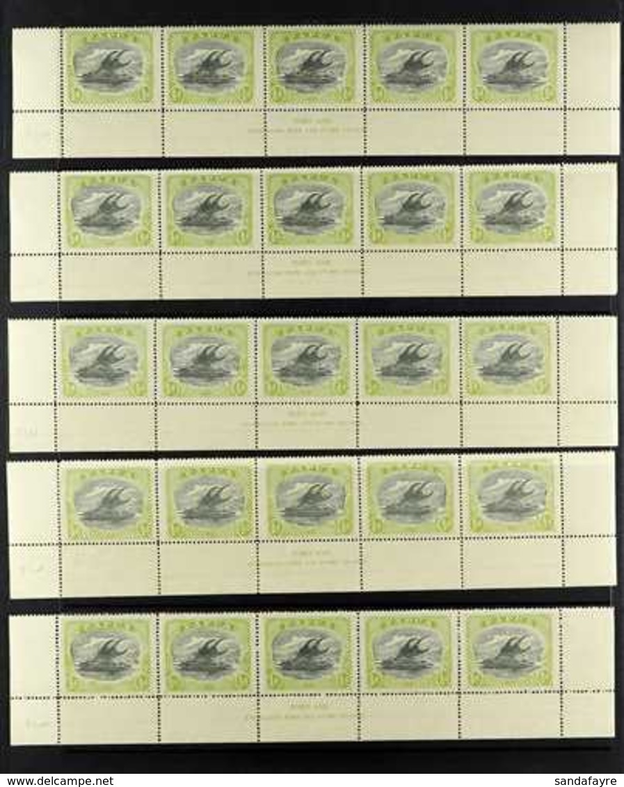 1916-31 NHM ASH IMPRINT BLOCKS Presented On Stock Pages That Includes 1916-31 ½d Myrtle & Olive Green (SG 93a) Imprint B - Papua Nuova Guinea