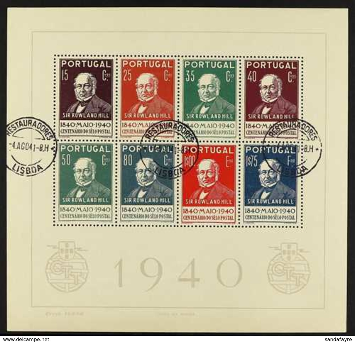 1940 Sir Rowland Hill Miniature Sheet, SG MS928, Mi Block 3, Very Fine Cds Used For More Images, Please Visit Http://www - Autres & Non Classés