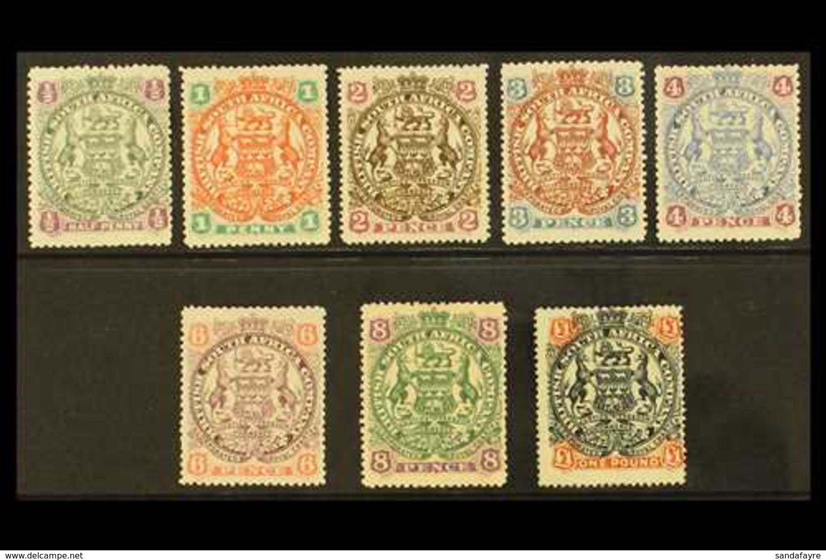 1897 Arms Set To £1 Complete, SG 66/73, Fine Mint. (8 Stamps) For More Images, Please Visit Http://www.sandafayre.com/it - Other & Unclassified