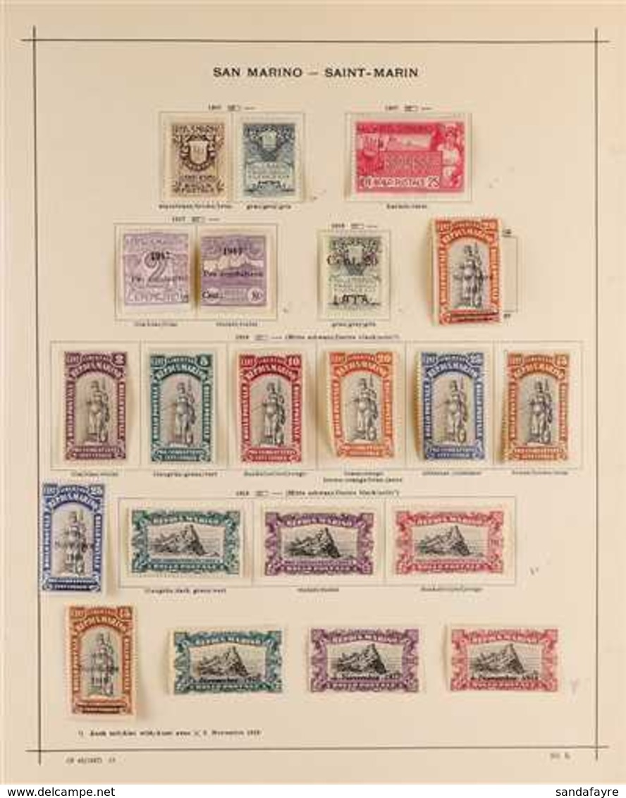 1907 - 1929 FRESH MINT ONLY COLLECTION Attractive Collection On Printed Album Pages , Mostly Complete Sets With Addition - Autres & Non Classés