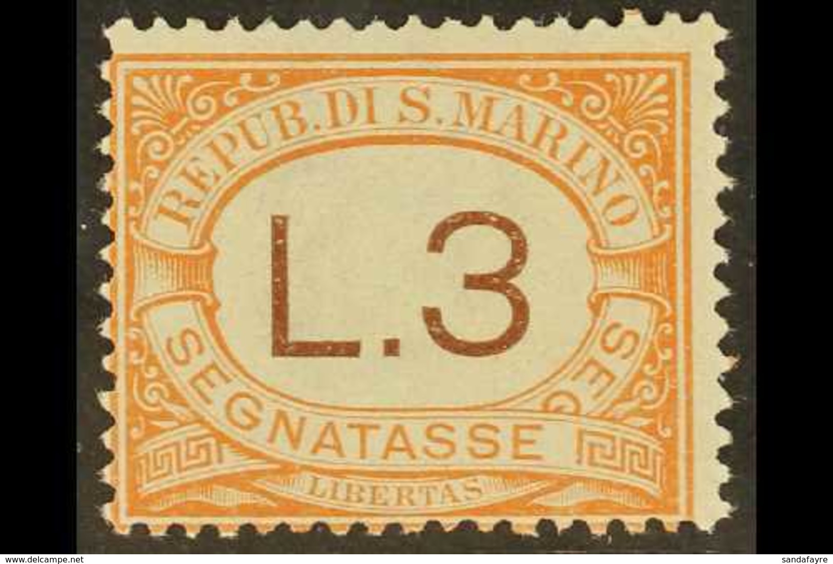 POSTAGE DUE 1925-39 3L Orange, Mi 25, SG D123, Never Hinged Mint For More Images, Please Visit Http://www.sandafayre.com - Altri & Non Classificati