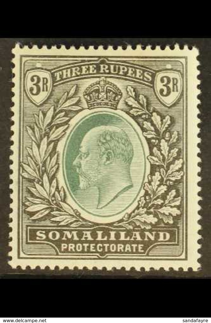1904 3r Green And Black, SG 43, Very Fine Mint. For More Images, Please Visit Http://www.sandafayre.com/itemdetails.aspx - Somalilandia (Protectorado ...-1959)