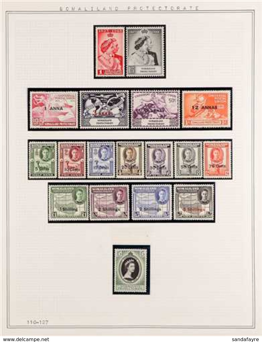 1935-1960 MINT & NHM COLLECTION Presented In Mounts On Album Pages That Includes The 1935 Jubilee Set, 1942 Animal & Map - Somaliland (Protectorate ...-1959)