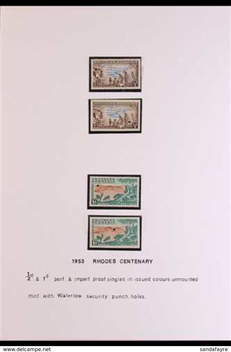 1953 Rhodes Birth Centenary Complete Set In Corner Blocks Of 4, SG 71/5, With Complete Set As Both Perf And Imperf Punch - Rhodesia Del Sud (...-1964)