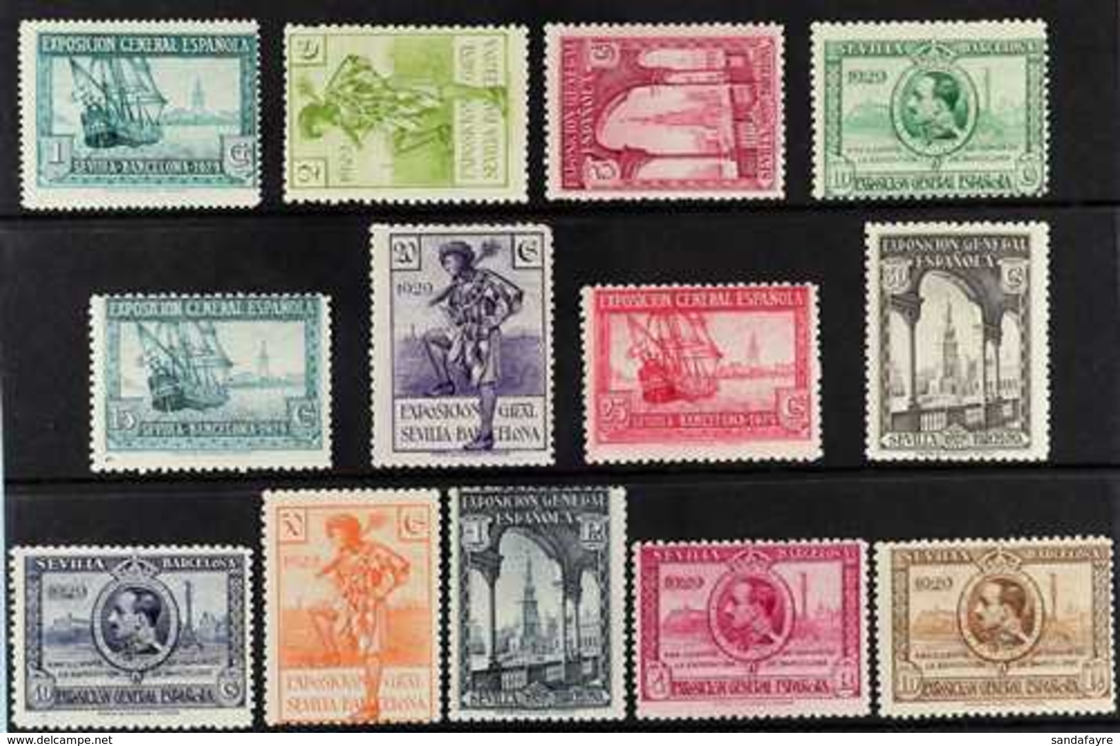 1929 Seville/Barcelona Exhibition Complete Postage Set, SG 502/514, Never Hinged Mint. (13 Stamps) For More Images, Plea - Altri & Non Classificati