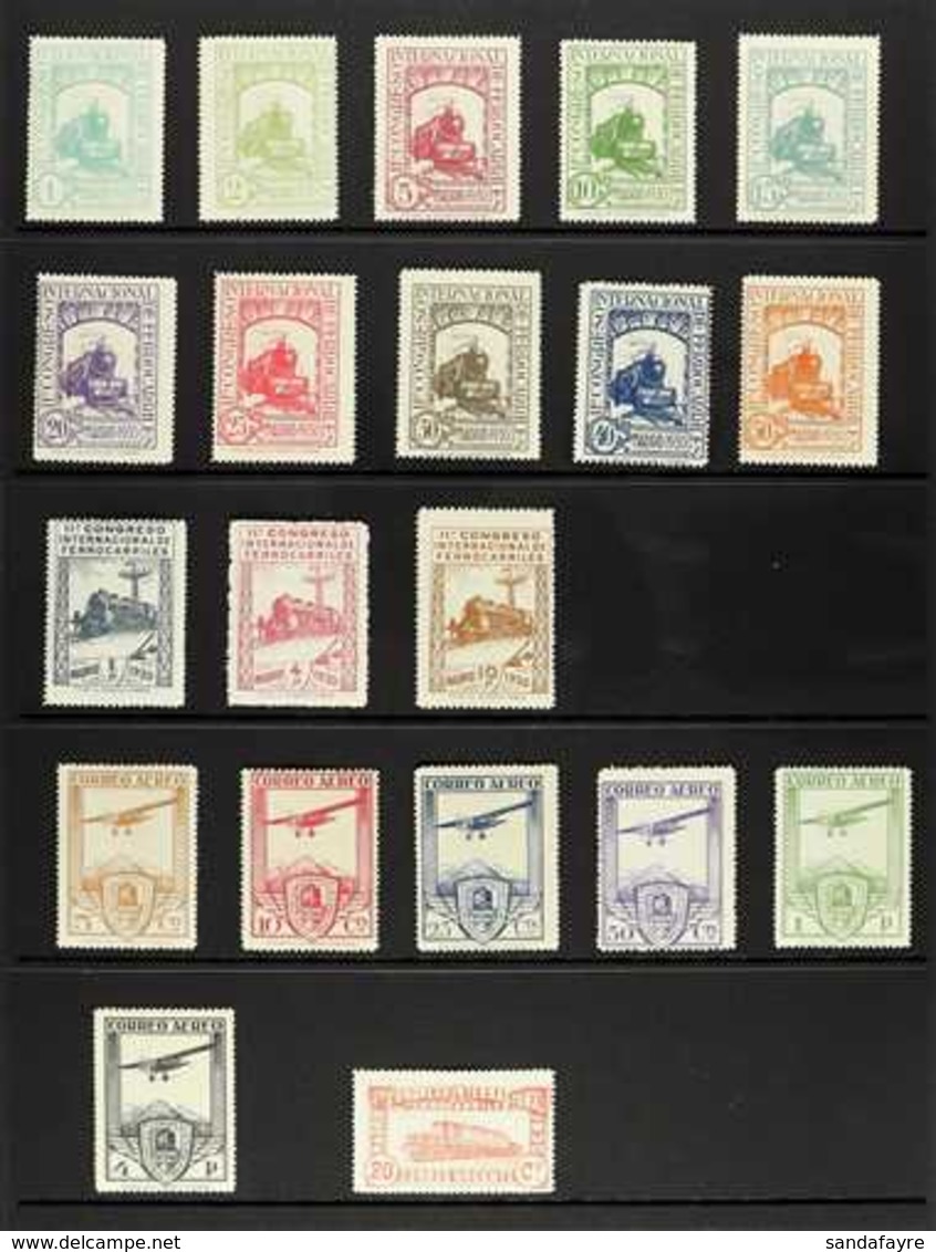 1930 International Railway Congress (Postage, Air And Special Delivery) Complete Set (Edifil 469/88, Scott 373/85, C12/1 - Altri & Non Classificati