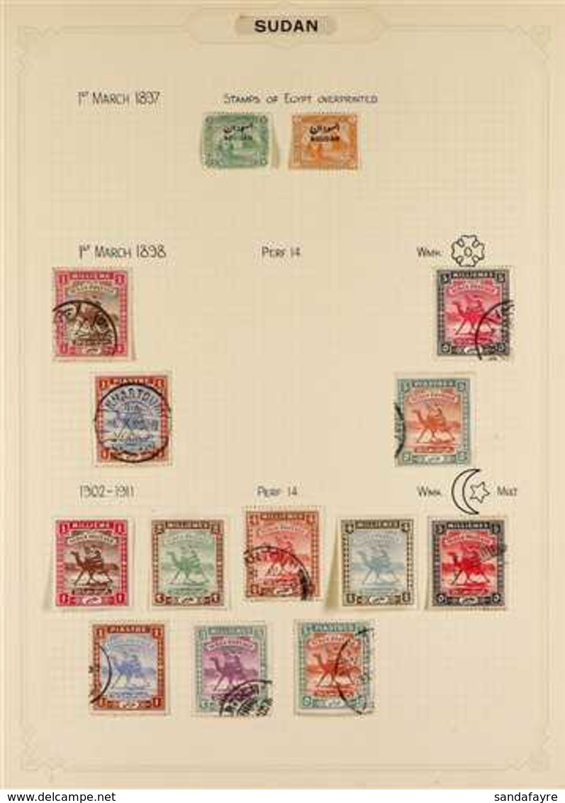 1897 - 1951 COLLECTION Of Fine Mint & Used Stamps Written Up On Album Pages Includes A Strong Section Of Officials 1903  - Soudan (...-1951)