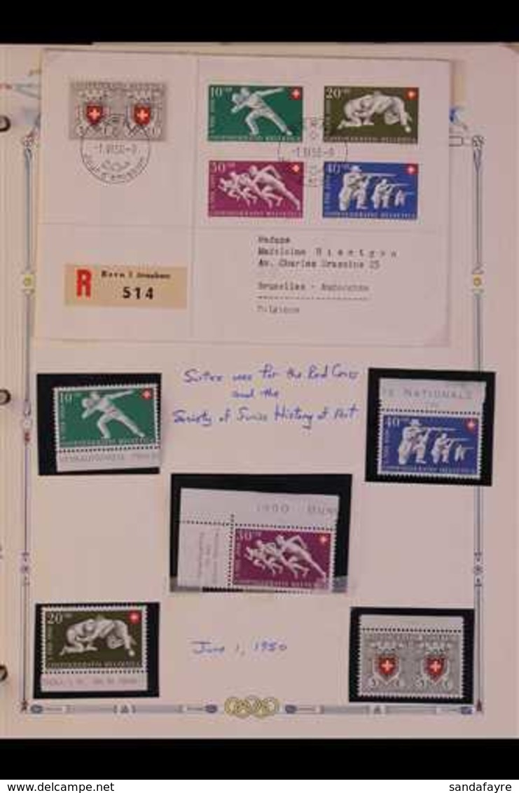 "SPORTS ON STAMPS" THEMATIC COLLECTION 1899-1998 Topical Collection Presented In An Album Featuring Sports Related Never - Otros & Sin Clasificación