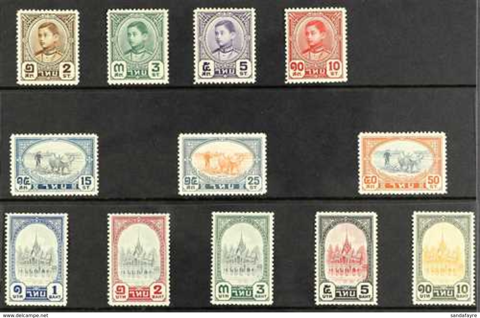 1941 Portrait & Pictorial Definitive Set, Scott 243/54, SG 290/301, Never Hinged Mint (12 Stamps) For More Images, Pleas - Thaïlande