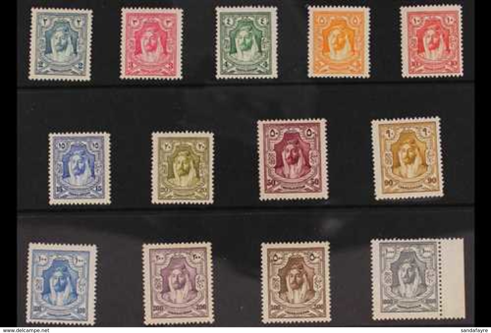 1927-29 New Currency Complete Set, SG 27/29, Very Fine Mint. (13 Stamps) For More Images, Please Visit Http://www.sandaf - Giordania