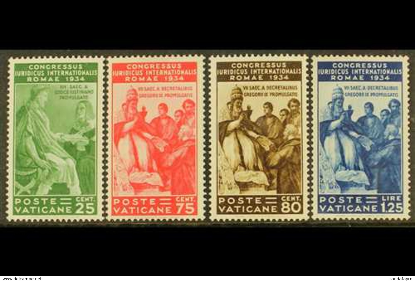 1935 25c To 1.25L Juridical Congress, Top Four Values, Sassone 43/6, Mi 47/50, Superb Never Hinged Mint (4 Stamps). For  - Altri & Non Classificati