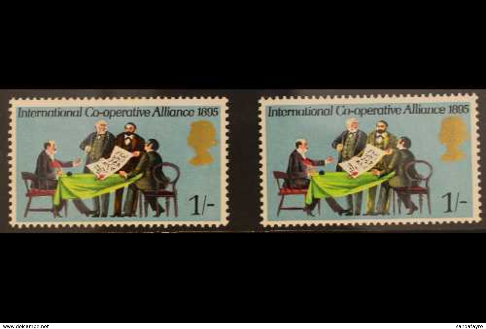 1970 VARIETY. 1s  "Signing Of International Co-operative Alliance" , Variety "BROWN OMITTED" , SG 821d, Fine, Never Hing - Autres & Non Classés