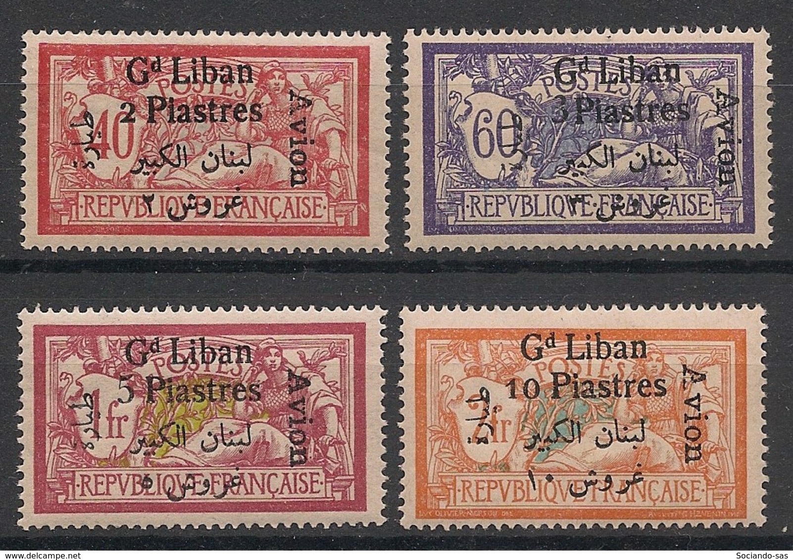 Grand Liban - 1924 - Poste Aérienne PA N°Yv. 5 à 8 - Série Complète - Neuf Luxe ** / MNH / Postfrisch - Aéreo