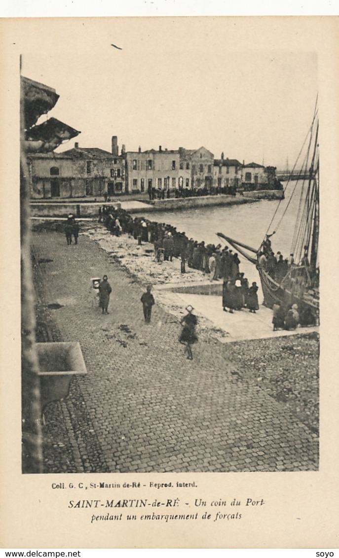 Bagne De St Martin De Ré . Depart Forçats Pour La Guyane. Port Embarquement . Convicts - Bagne & Bagnards