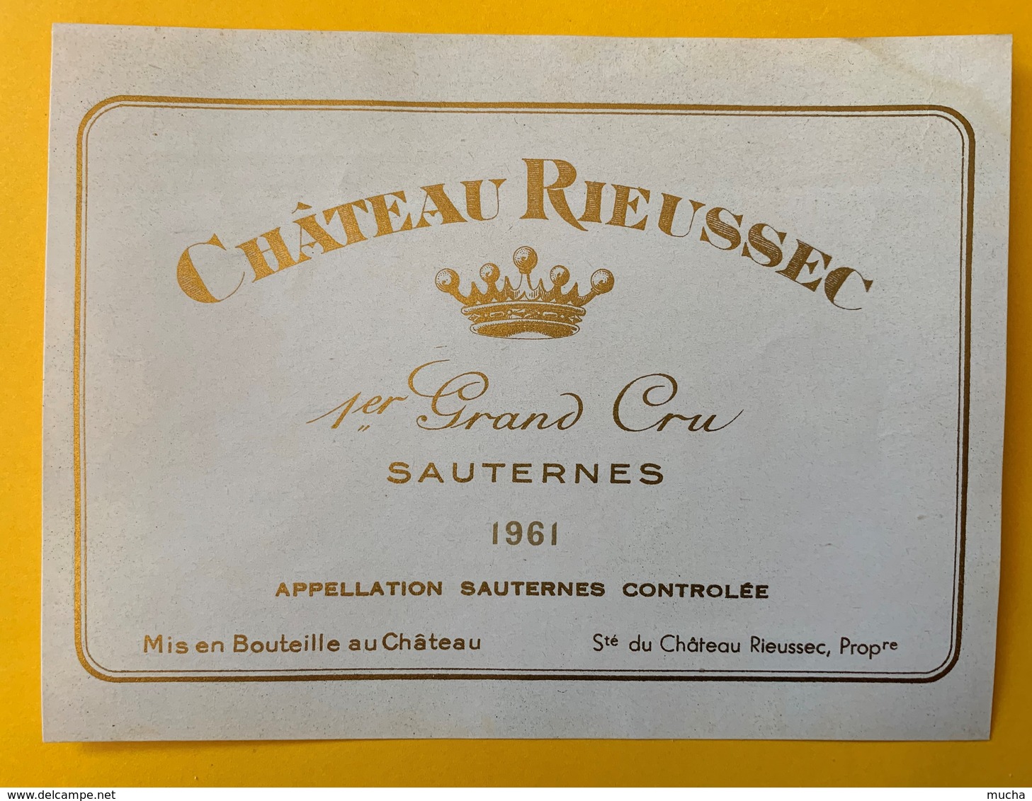 12634 - Château Rieussec 1961 Sauternes - Bordeaux