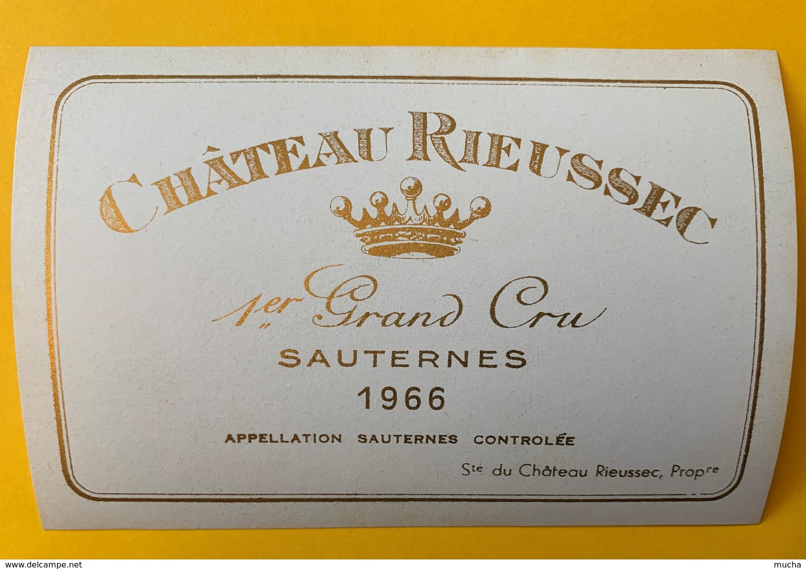 12636 - Château Rieussec 1966 Sauternes - Bordeaux