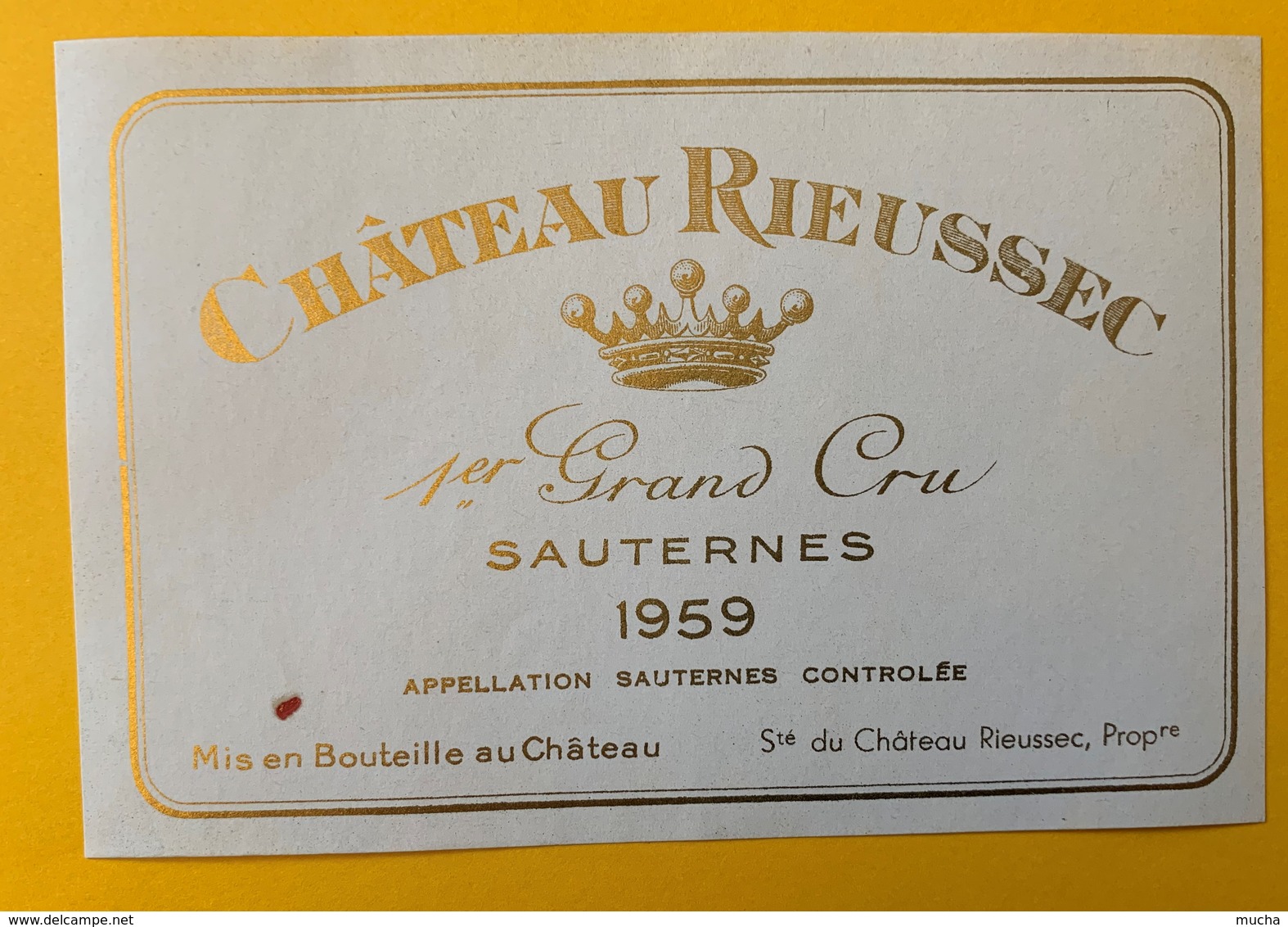 12638 - Château Rieussec 1959 Sauternes - Bordeaux