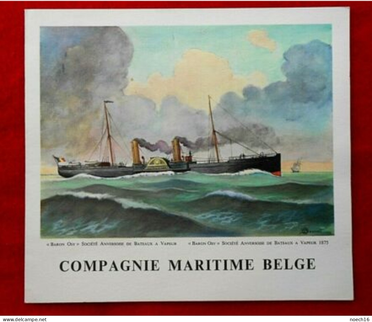 Menu Diner 7 Avril 1959 - Paquebot Baudouinville - Compagnie Maritime Belge - Menus